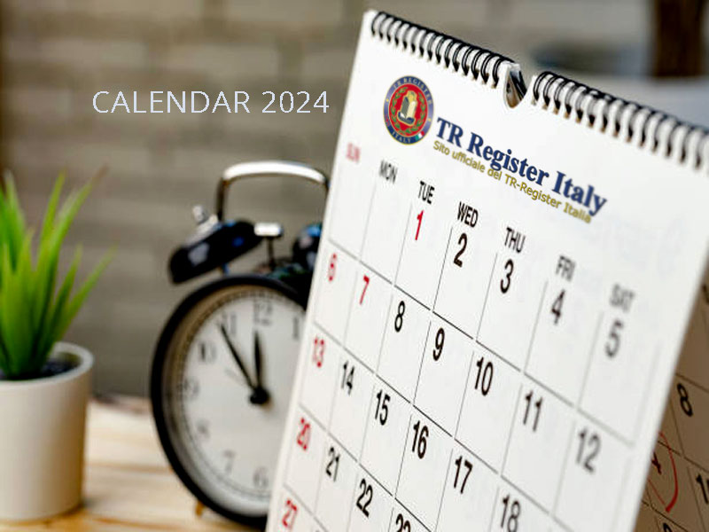 TR Register Italy, Calendario del Club 2024